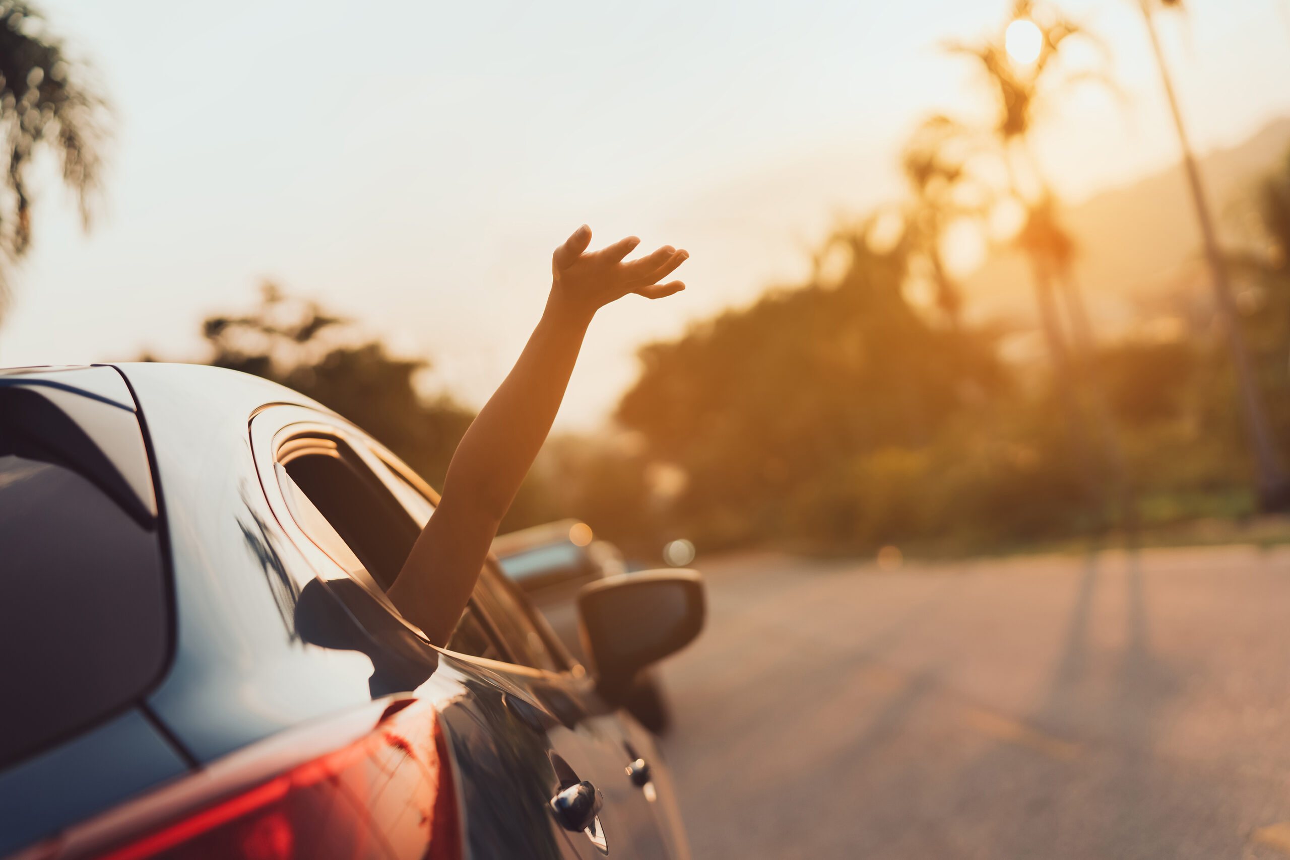 Hatchback Car Travel Driving Road Trip Of Woman Summer Vacation Course listing